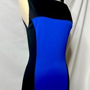 Tart black and royal blue fitted dress with stretch Small